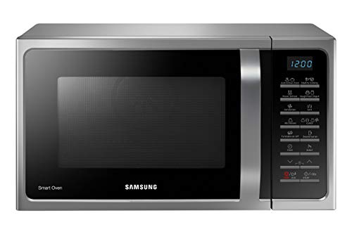 Samsung MC28H5015CS Forno a Microonde Combinato da 900 + 1500 + 2100 W con Grill e Piatto Doratore, 51.7 x 47.6 x 31 cm, 28 l, Grigio (Ricondizionato)