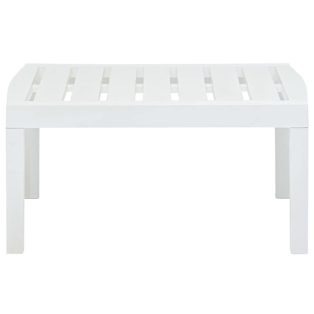 vidaXL Tavolo da Giardino Bianco 78x55x38 cm in Plastica Tavolo per Esterni