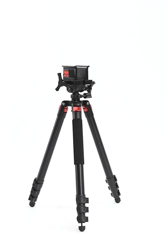 Rifle and for Hunting and Shooting Tripods with Durable Aluminum and Carbon Fiber Frames, Lightweight, Stable Design, Bubble Level, Adjustable Legs, and Hands-Free Operation (Aluminum) - EBODSJR