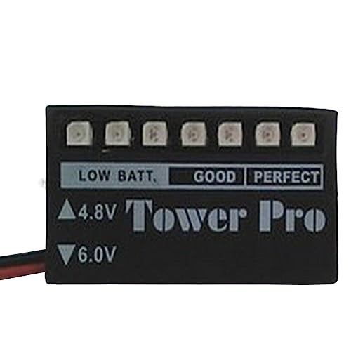 LICHIFIT Professional Battery Voltage Indicator Monitor LED Receiver Voltage Monitor for RC Car...