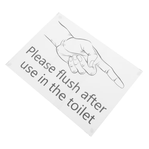 KICHOUSE Toilet Seat Removable Wall Sticker Adhesive Warning Sign for Bathroom Safety Material Easy to Clean for Washrooms and Lavatories