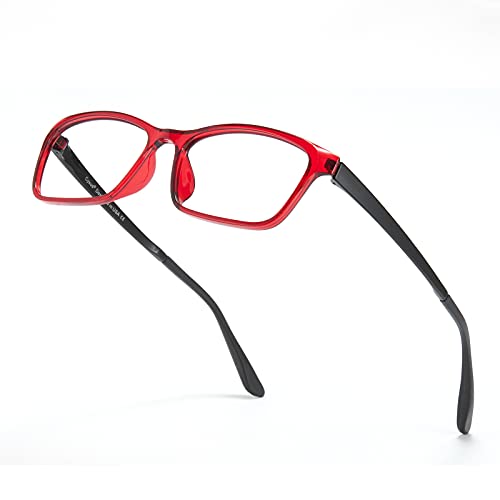Image of Cyxus Blue Light Glasses Computer Glasses UV Blocking GRP Square Frame Clear Lens Ultra Light Eyewear