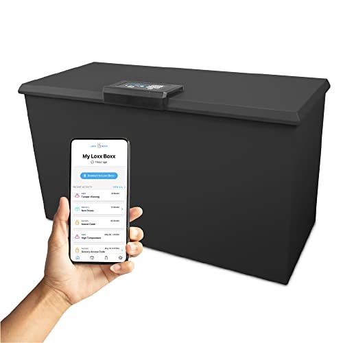 Loxx Boxx Household (Large) is a Secure Package Delivery Box with an App That manages Access, Deliveries, Tamper, and Monitors Temperature. All with Notifications to Your Phone!