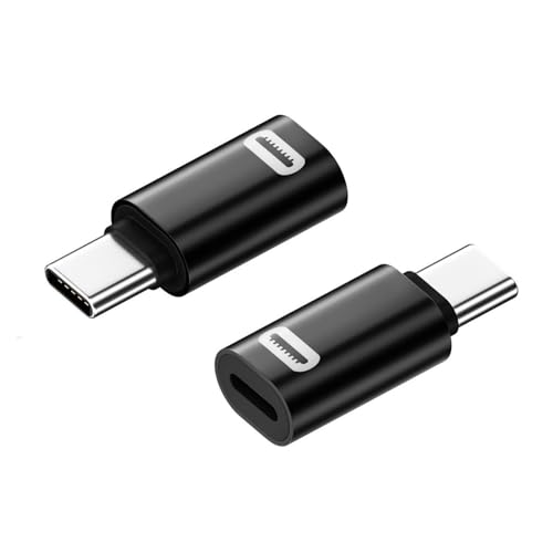 Uqezagpa 2 adaptadores hembra de 8 pines a tipo C macho de carga rápida de 35 W y transferencia de datos de 480 Mbps para teléfono 16/15