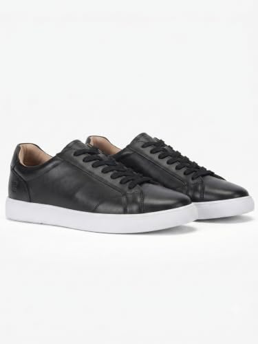 Image of Thomas Crick Men's Theo Genuine Leather Sneakers | Premium Smart Casual Lace-Up Shoes with Cushioned Collar & Anti-Slip Rubber Sole, UK Size 6-11