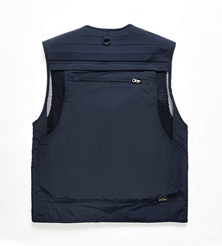 FEOYA Men Fishing Vest Multi Pockets Zipper Lightweight Plus Vest for Photography Climbing Hiking - Image 6