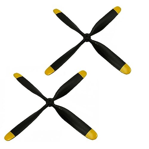 JIAFANRC Propeller Four-Blade 2pcs P7680109 for VOLANTEX RC Plane 768-1 Mustang P51D 750mm Warbird Parts,2pcs