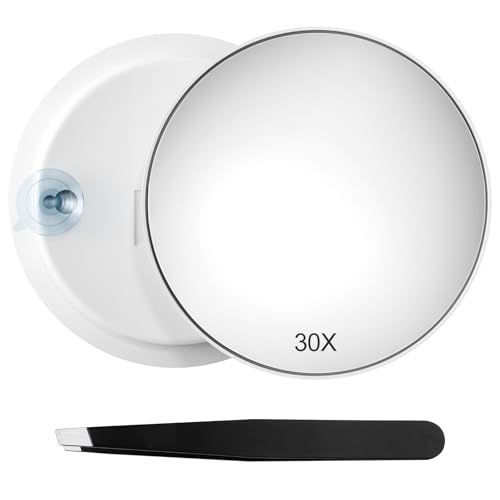 Elsrantor 30X Schminkspiegel, Kosmetikspiegel mit 30-Facher Vergrößerung,...