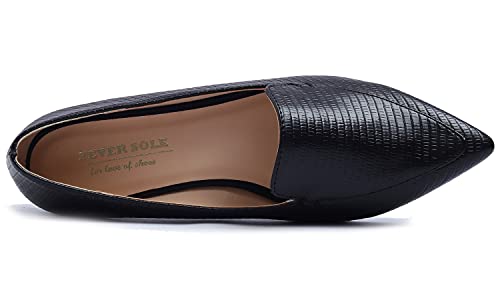Image of FEVERSOLE Women's Loafer Flat Pointed Fashion Slip On Comfort Driving Office Shoes