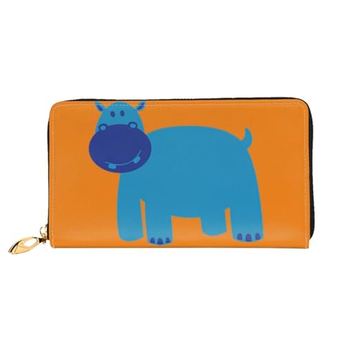 Portefeuille femme motif hippopotame mignon idéal pour vos voyages et sorties