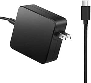 USB C Laptop Charger 87W, 90W Type C AC Adapter Power Cord Replacement for Dell XPS, Lenovo Yoga 910 920 730 HP Spectre X360 Elite MacBook Pro or Other Laptop Pads Phones with USB C Port