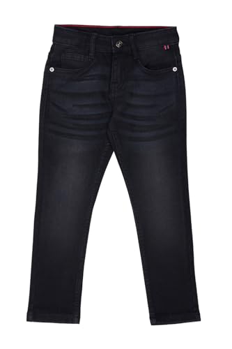 Image of Pantaloons Junior Kids Cotton Stretch Blend Jeans | Slim Fit | Mid Rise Waist | Full Length