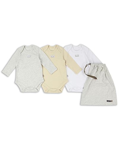 The Essential One - Bebé Paquete de 3 Body Bodies de Manga Larga - Multi - 0-3 Meses - ESS205