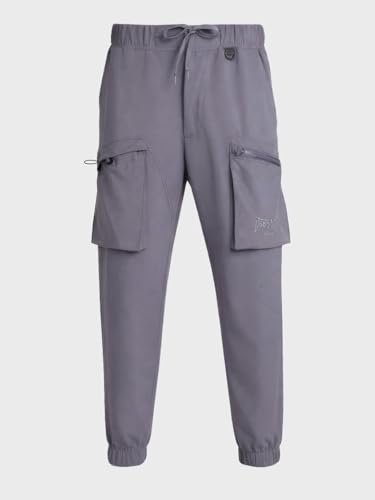 Image of The Indian Garage Co Men Relaxed Fit Mid-Rise Stretchable Cargos