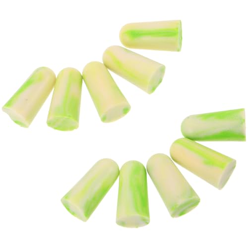 DECORNIJIA 5 Pares Tapones Oídos de Esponja Suave 5 Pares, Aislamiento Acústico Fuerte, Colores Blanco y Verde, para Dormir, Conciertos y Protección Auditiva en Obras y Viajes