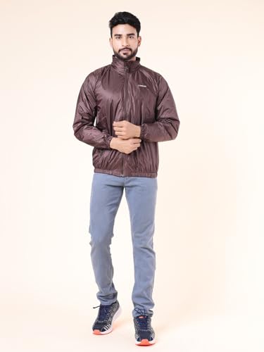 Image of Dollar Men's Polyester Solid Windcheater Jacket With Zipper Pockets
