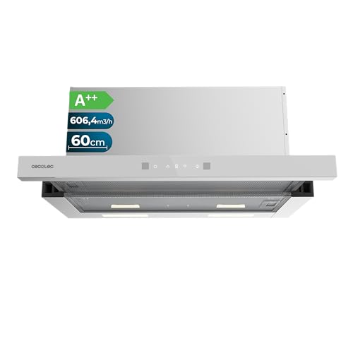 Hotte aspirante télescopique Cecotec Bolero Flux TLT 605501 blanche de 60 cm classe A++