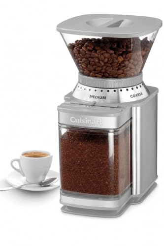 Cuisinart Coffee Grinder, Electric One-Touch Automatic Burr Coffee Grinder with 18-Position Grind Selector, Cup Size Selector for 4 – 18 Cups, Cool Gray Stainless Steel