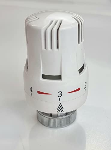 White Radiator Thermostatic TRV Valve Head Replacement M30 x 1.5 Universal for All Manufacturers, M30 50mm wide x 85mm high