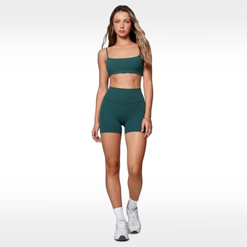 Image of INGIA Womens Square Neck Sports Bra Workout Bra | Spaghetti Strap, Padded, Cami,Yoga, Wireless, Square Back, Crop Top, for Women