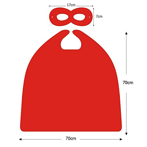 Moligoo Reversible Kids Superhero Cape With Felt Mask Set For Boys Girls Dress Up Costumes Halloween Birthday Party Favors, Black And Silver - 27.5" #TOP2