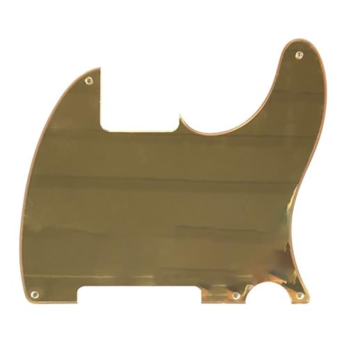 Pickguard pour guitare Tele 5 trous au design miroir doré prestigieux