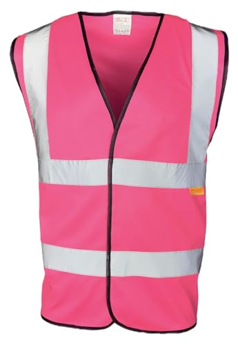 Bold & Visible Fuchsia Pink Vest | Enhanced Visibility, Breathable Comfort (2XL)