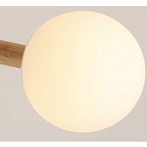 Accesorio de luz de techo moderno Sputnik madera blanca 3 luces 6