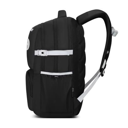 Image of Skybags Ontrak 17 Inch Compatible Laptop Backpack 30L | 3 Compartments with Quick-Access Front Pocket & Rain Cover | Air-Mesh Back Panel & Side Pocket | Office & Travel Backpack for Men & Women