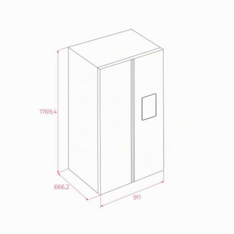 Teka - Frigorífico Side by Side con motor inverter y dispensador de agua - Modelo RLF 74930 SS