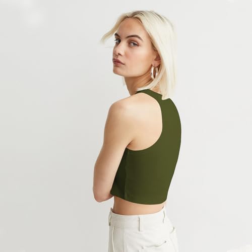 Image of KERI PERRY Tops for Women Crop Top for Women's Tank Activewear Tee Sports Western Casual Cotton Camisole Pack of 3 Combo