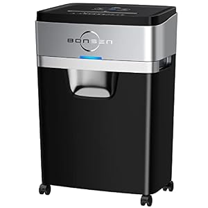BONSEN 20-Sheet Cross-Cut P-4 High Security Heavy Duty Paper Shredder