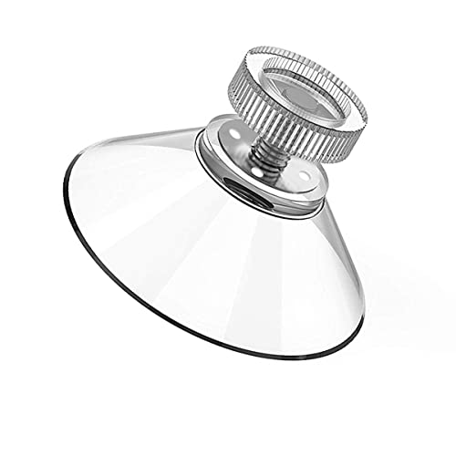 YSJJZRL Strong Clear PVC Suction Cup M4 Screw Suction Cup Hook with Cap M5 Nut for Bathroom Wall Door Glass Window (10 Pcs,53mm)