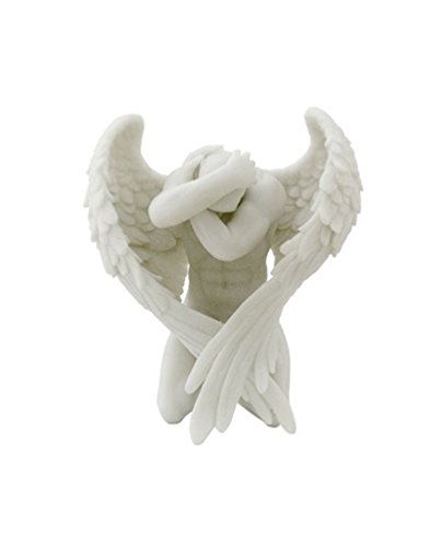 Estatua desnuda de ángel arrodillado 6.25 pulgadas