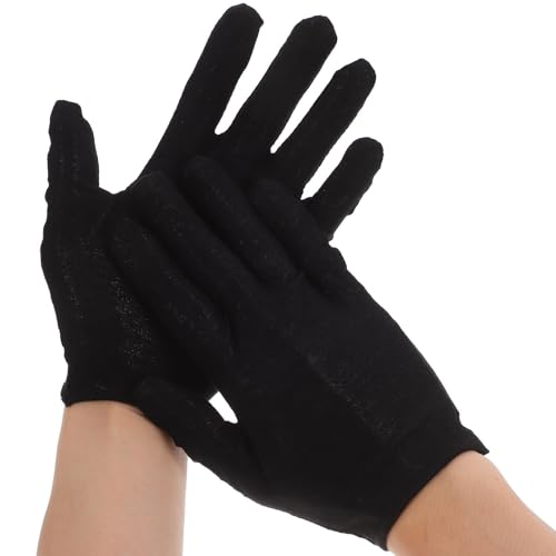 Guantes de algodón negro resistentes al desgaste y cortes talla M para jardín 3