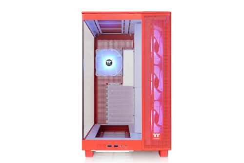Thermaltake View 380 XL TG ARGB | Gabinete Mid Tower ATX | 4 Ventiladores ARGB Lite 120 mm preinstalados | Doble vidrio templado frontal | Compatible con AIO hasta 360 mm | Naranja Flamígero miniatura 2