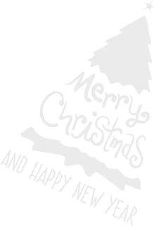 WHAMVOX Adesivo de parede de decoração de Natal adesivo de parede de árvore de natal adesivo de parede de natal adesivo de parede de PVC removível adesivos de Natal autoadesivos de Natal Feliz Natal esculpido