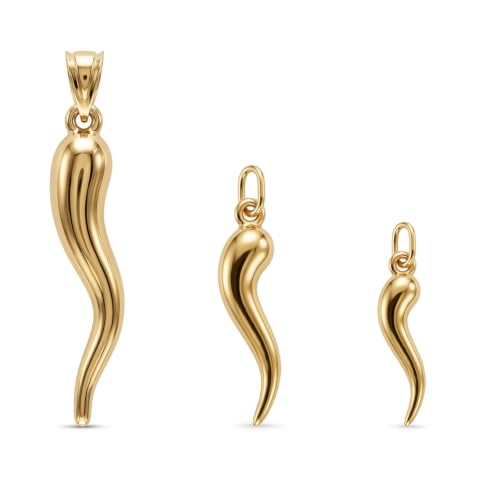 Image of Charm America - Gold Italian Horn Charm - 14K Solid Gold