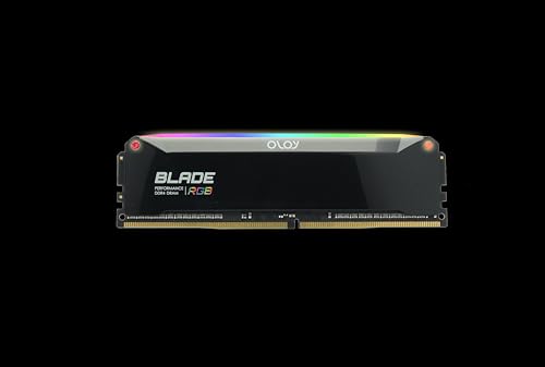 Image of OLOy DDR4 RAM 16GB (2x8GB) Piano Black Blade RGB 3600 MHz CL18 1.35V 288-Pin Desktop Gaming UDIMM (MD4U0836180BRPDA)