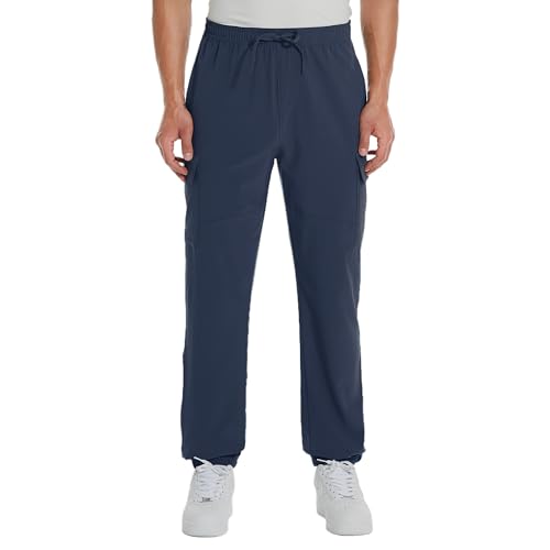 Men's 34"/36" Inseam Cool Lightweight Cargo Athletic Pants Fast Dry UPF50 Joggers2