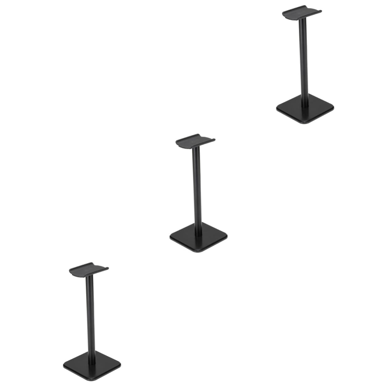 Healeved 3pcs Headset Hanger Metal Stand Metal Brackets Computer Holder Space Saving Earbuds Mount Headphone Holder Metal Holder Headset Holder Headphones Hanger Shelf Earphone-image-1