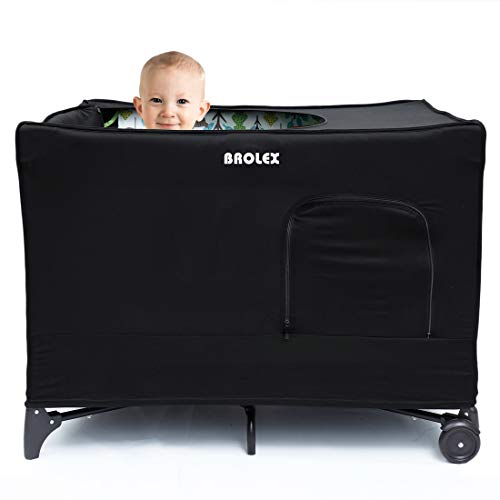 Brolex Mini Crib Canopy Cover for Pack and Play Portable Travel Cribs, Stretchy