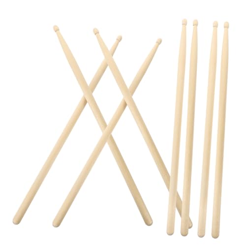 4 pares de baquetas de madera de arce para jazz miniatura 1