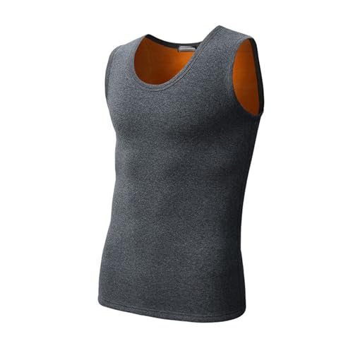 Thermal Tank Top for Men with Fleece Lined Thermal Shirts Sleeveless Tops Underwear Warm Base Layer Vest Cold Weather2