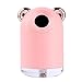 USB Mini NawilżAcz Do Sypialni, 220ml PrzenośNy MałY NawilżAcz Cool Mist z 7 Kolorami Led, 2 Tryby MgłY Trwa 4-8 Godzin, 30db Cichy, WyśWietlacz Led(Color:różowy)