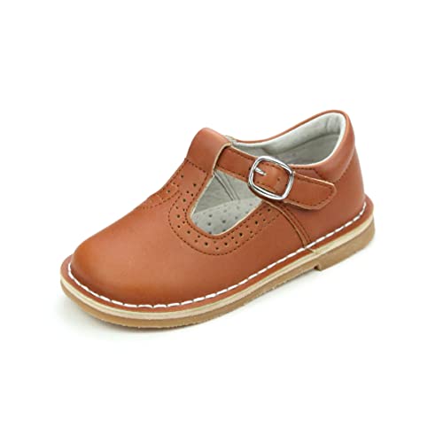 L'Amour Frances Perforated T-Strap | Girl's Mary Jane Flat (Toddler/Little Kid)