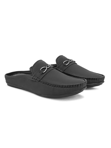 Image of SIR CORBETT Leather Back Open Loafers Shoes for Men (Size 6 to 13)