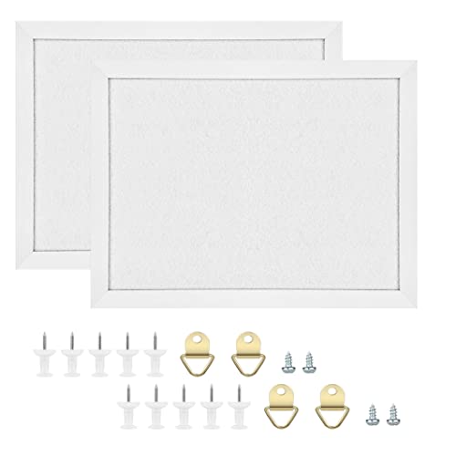 Okydoky Cork Board Bulletin Board with Felt,Wood Framed Display Bulletin Board for Walls with Pins Eye Bolts, gaskets, Screws