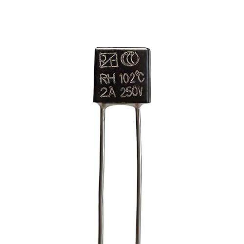 10PCS Temperature Cutoff Fuse Control Thermal Fuse 250V 2A 102°C for LED Light Overheat Protection, Non-Resettable Safety Fuse