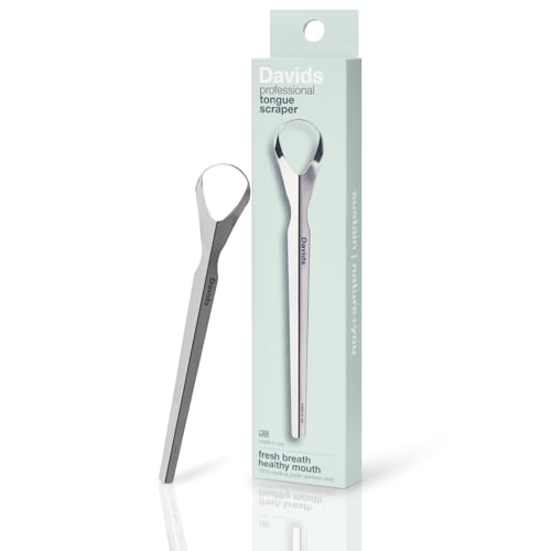 Davids Tongue Scraper for Adults and Kids, 100% Medical Grade Pro...